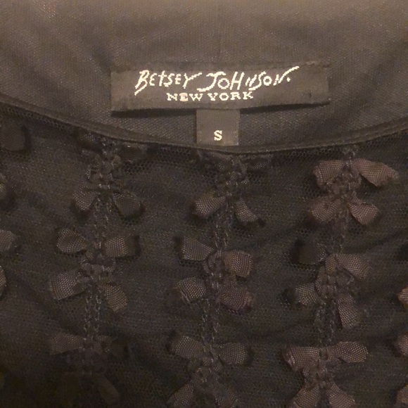 Betsey Johnson Vintage Mesh Bow Mini “LBD” Size Small Black Label - Picture 5 of 10